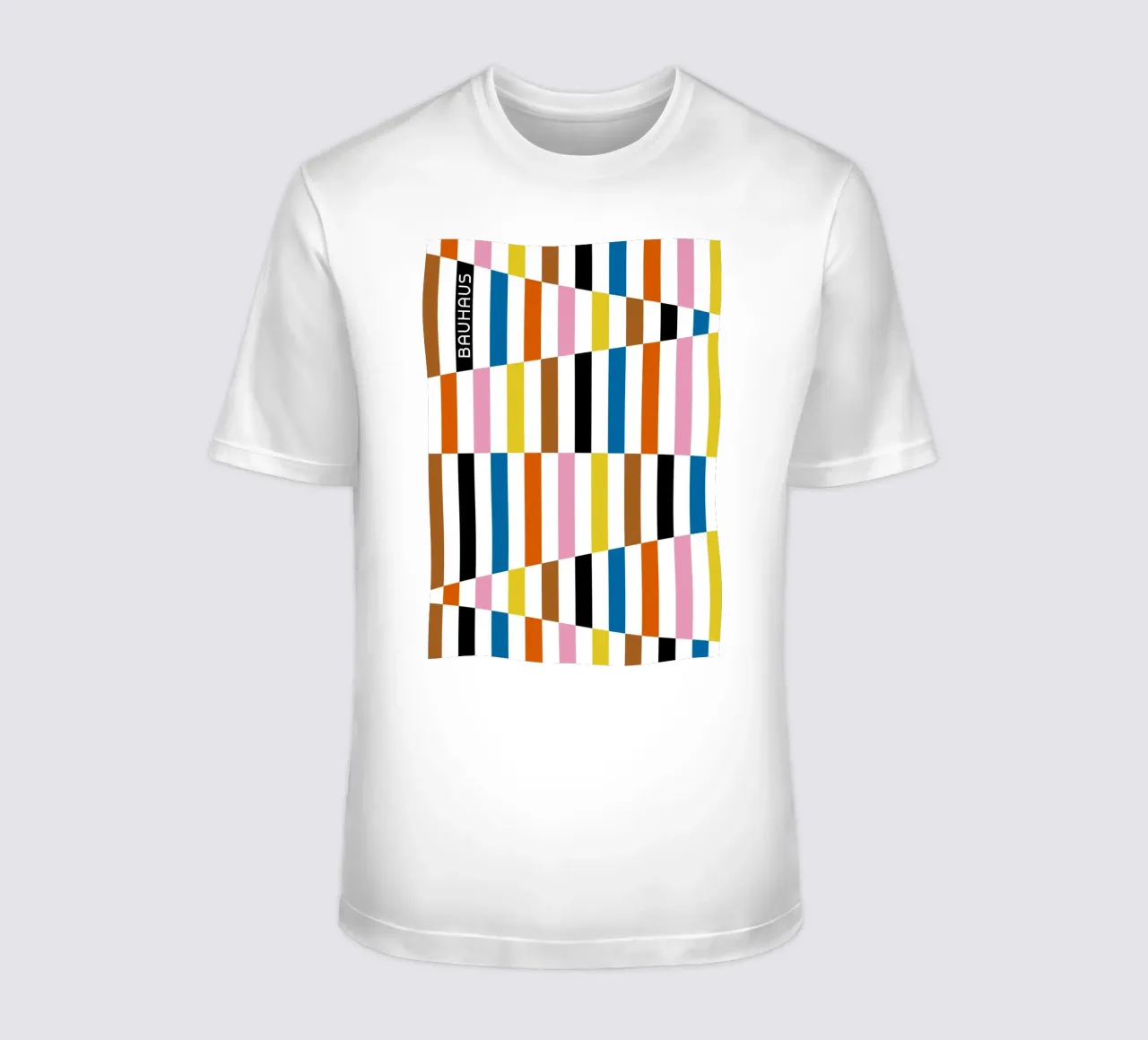 Bauhaus Geometric Abstract Bars Color Pattern t-shirt by NorwesClub