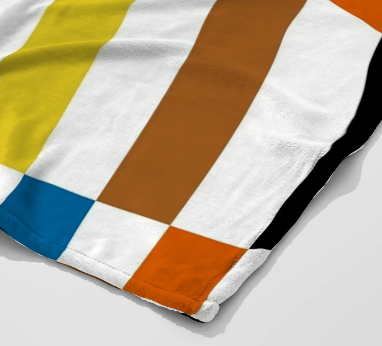 Bauhaus Geometric Abstract Bars Color Pattern fleece blanket by NorwesClub