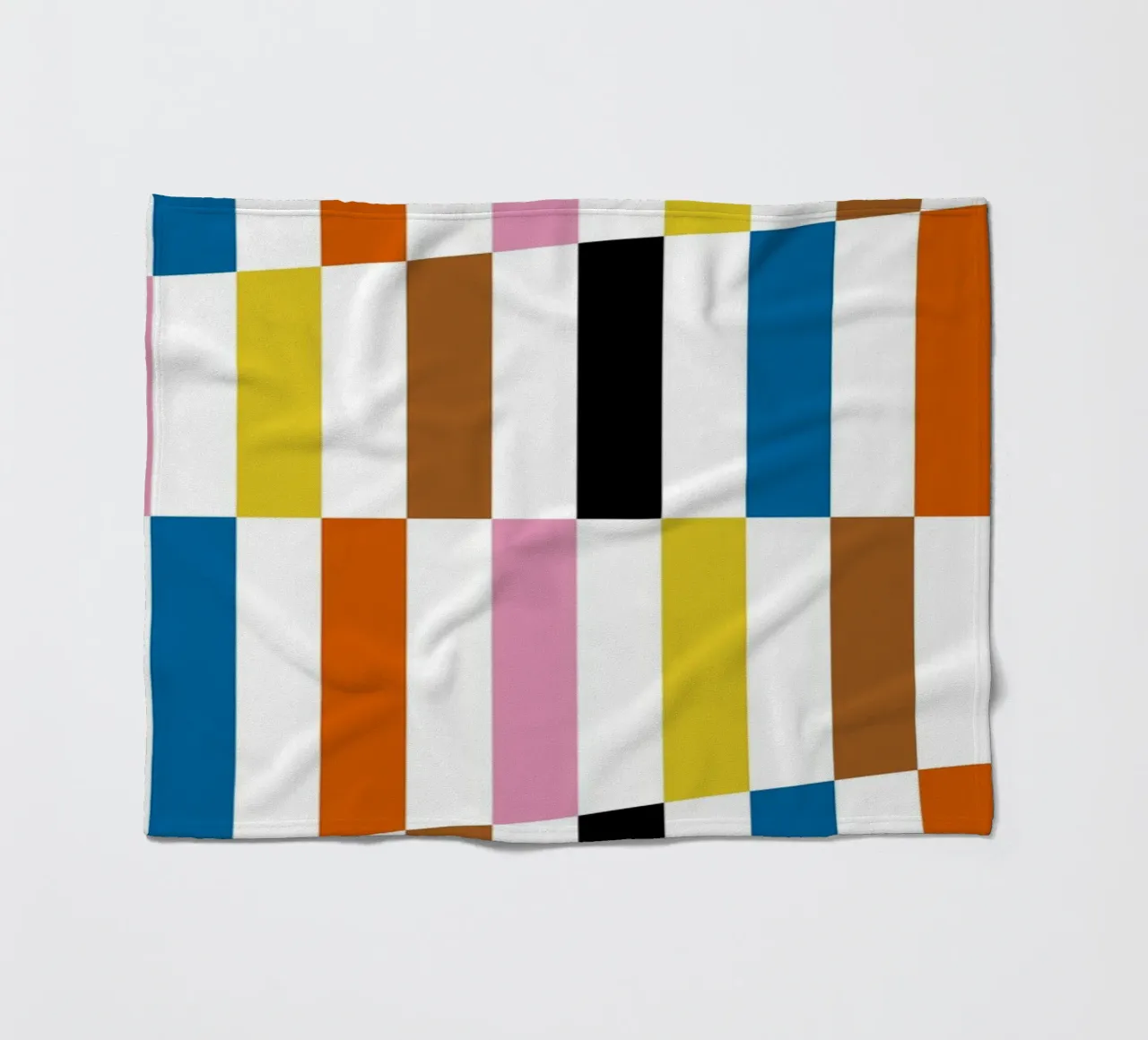 Bauhaus Geometric Abstract Bars Color Pattern fleece blanket by NorwesClub