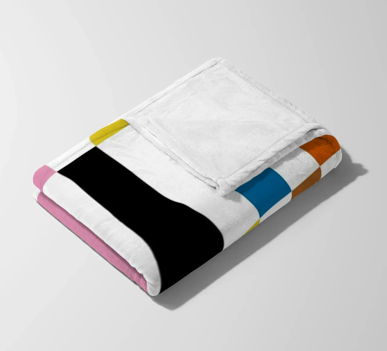 Bauhaus Geometric Abstract Bars Color Pattern fleece blanket by NorwesClub