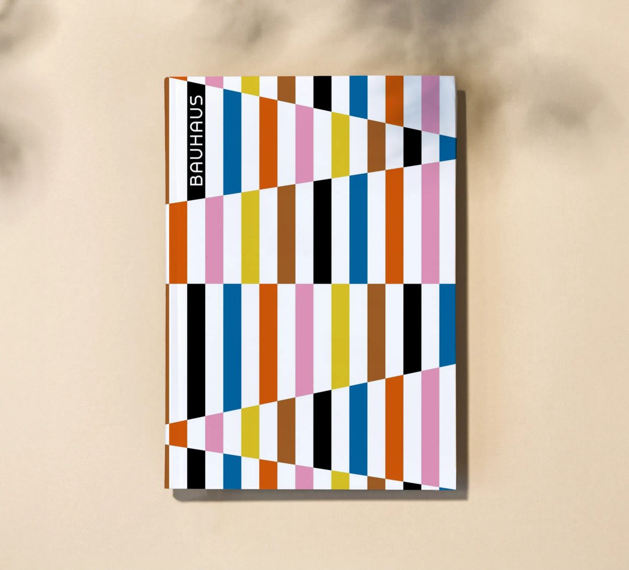 Bauhaus Geometric Abstract Bars Color Pattern notebook by NorwesClub
