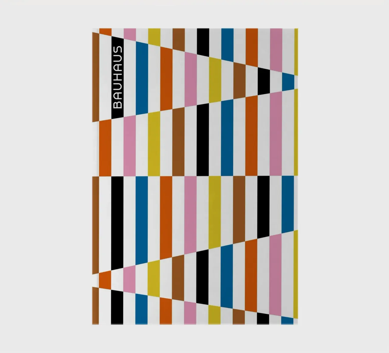 Bauhaus Geometric Abstract Bars Color Pattern notebook by NorwesClub