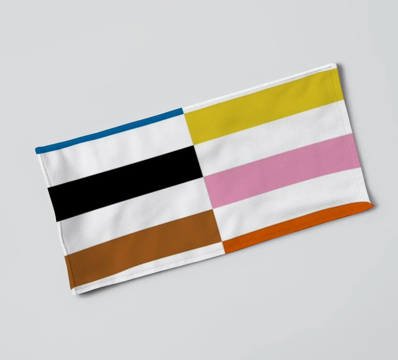 Bauhaus Geometric Abstract Bars Color Pattern towel by NorwesClub