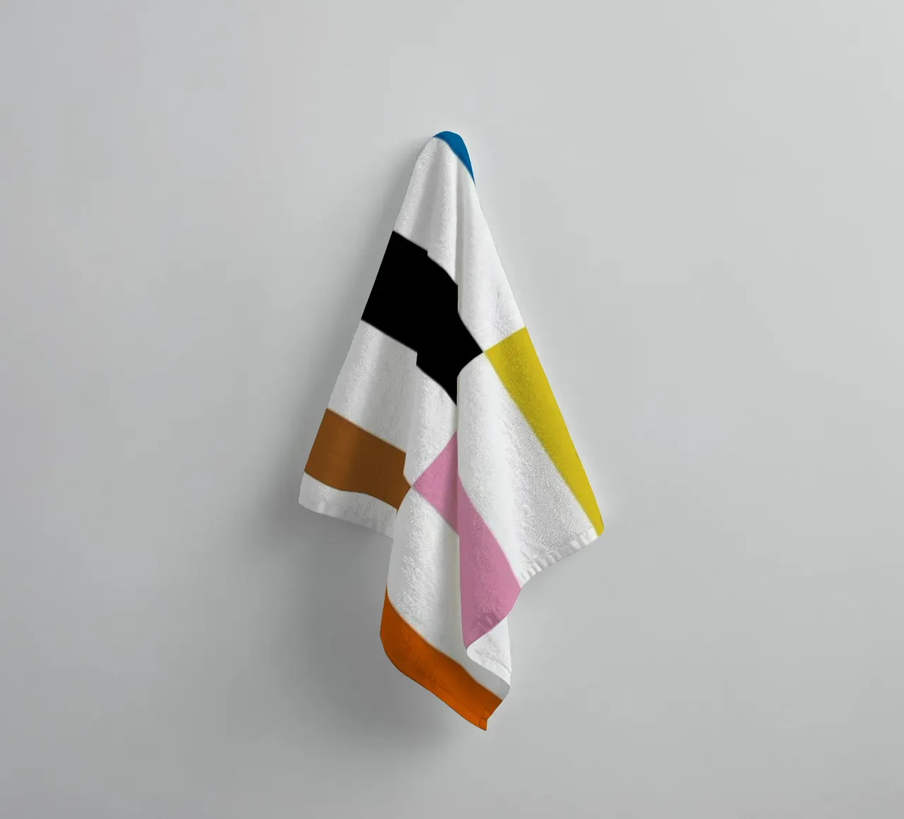 Bauhaus Geometric Abstract Bars Color Pattern towel by NorwesClub