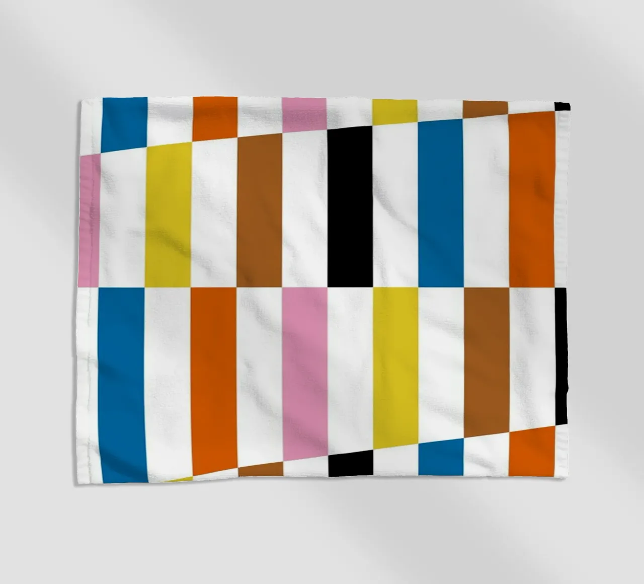 Bauhaus Geometric Abstract Bars Color Pattern beach towel by NorwesClub