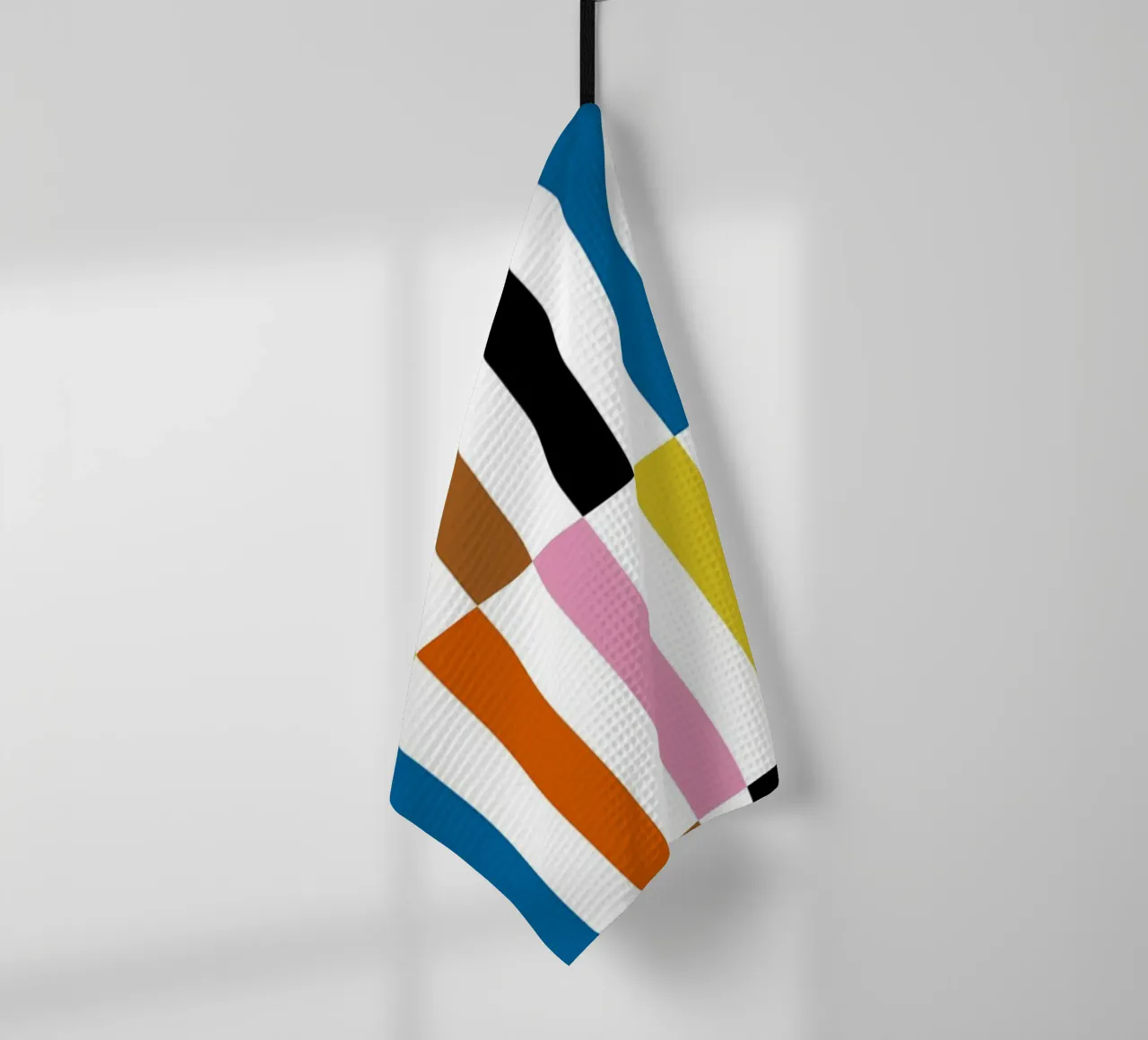 Bauhaus Géométrique Abstrait Bars Color Pattern torchon de NorwesClub