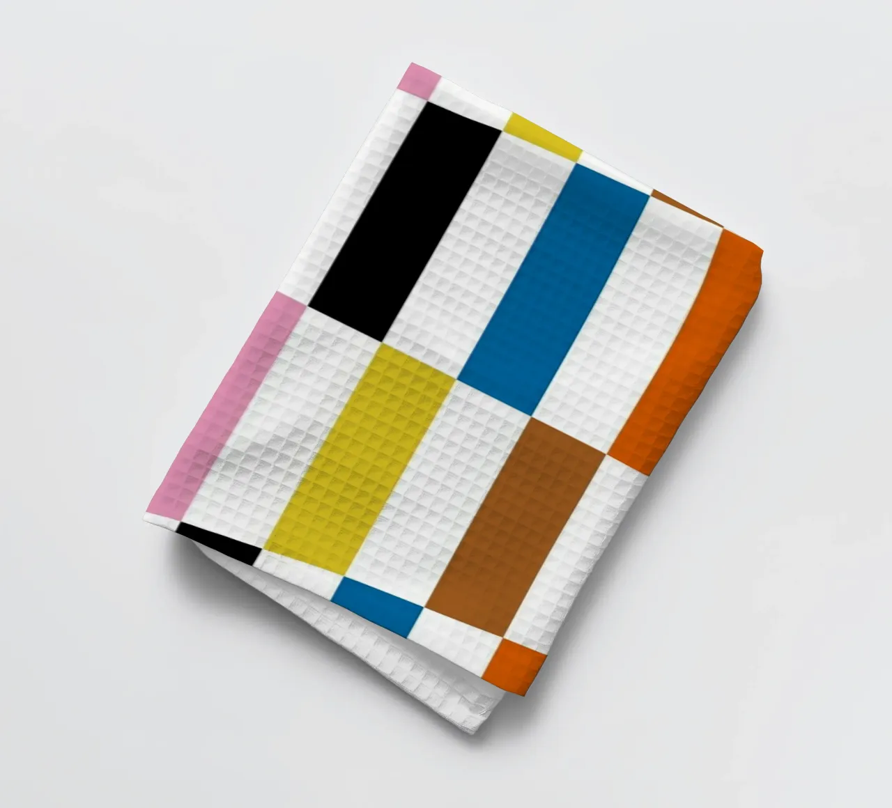 Bauhaus Géométrique Abstrait Bars Color Pattern torchon de NorwesClub