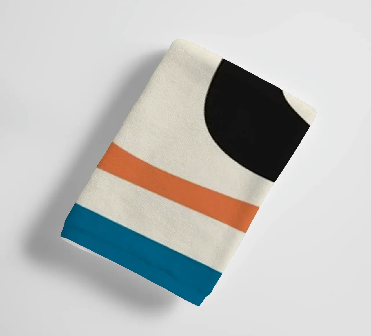 Bauhaus Inspired Wavy Lines Abstract Color Print towel by NorwesClub
