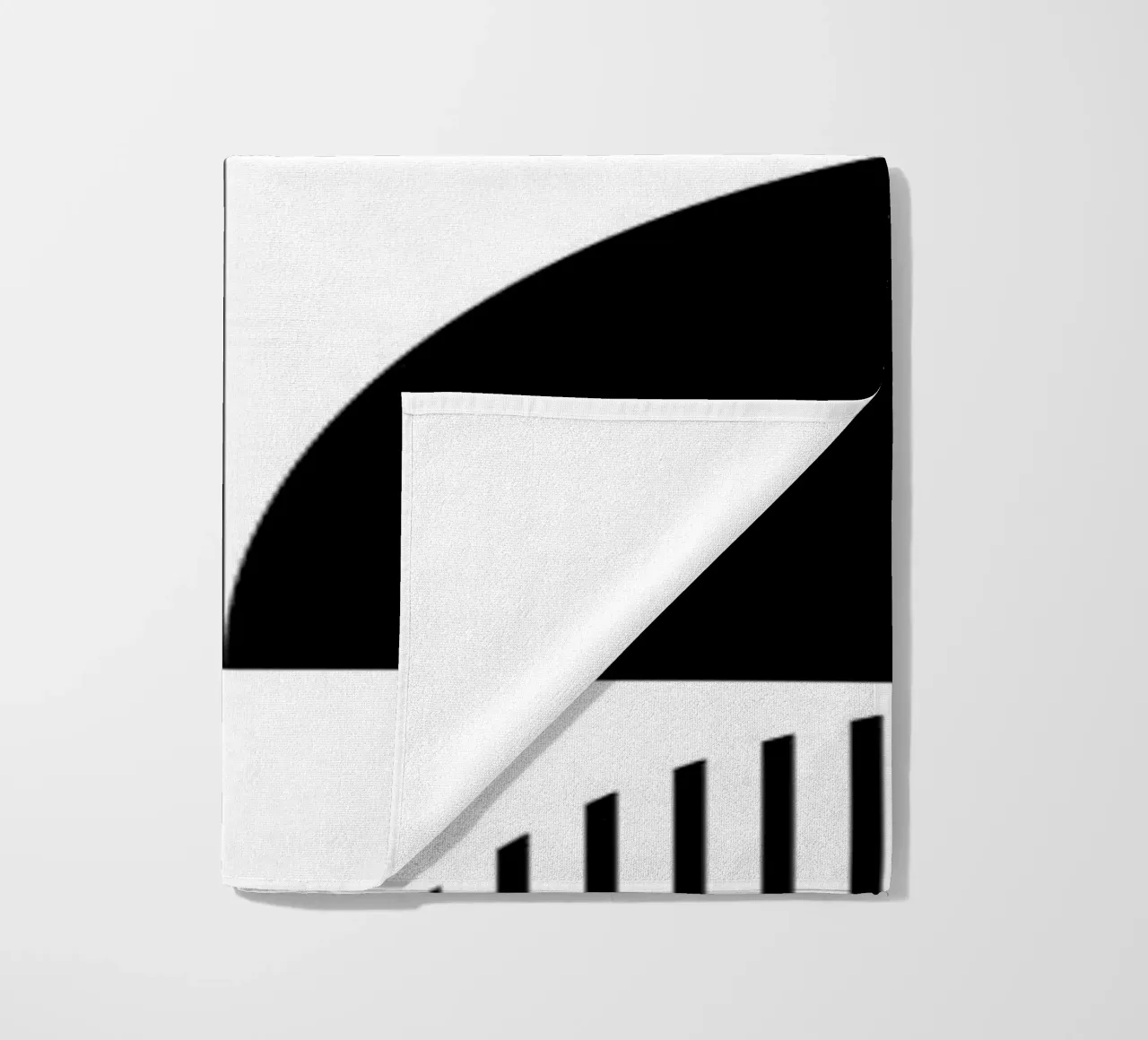 Bauhaus Geometric Abstract Black White Pattern Print beach towel by NorwesClub