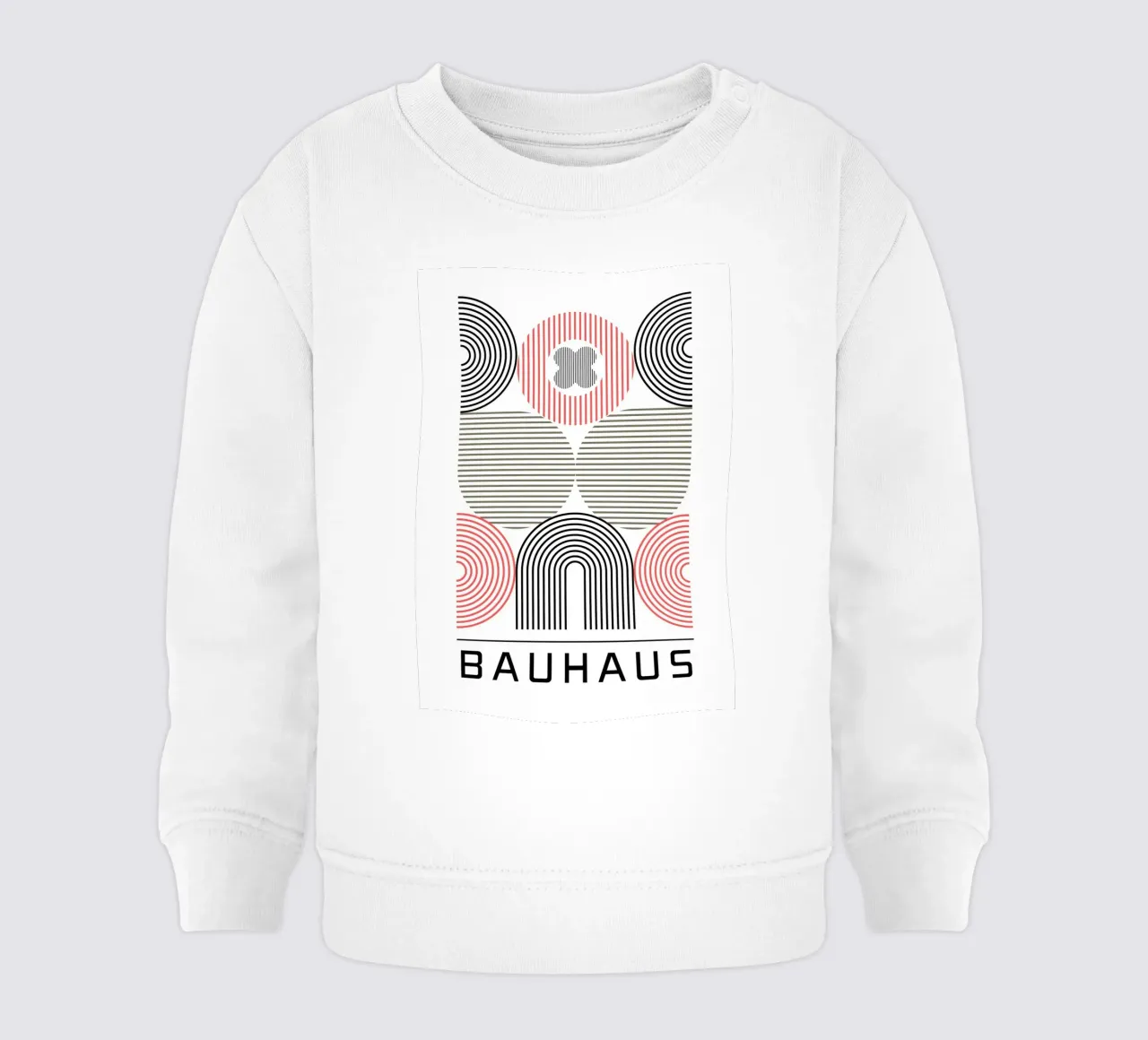 Bauhaus Geometric Abstract Circles Stripes Print baby sweatshirt by NorwesClub