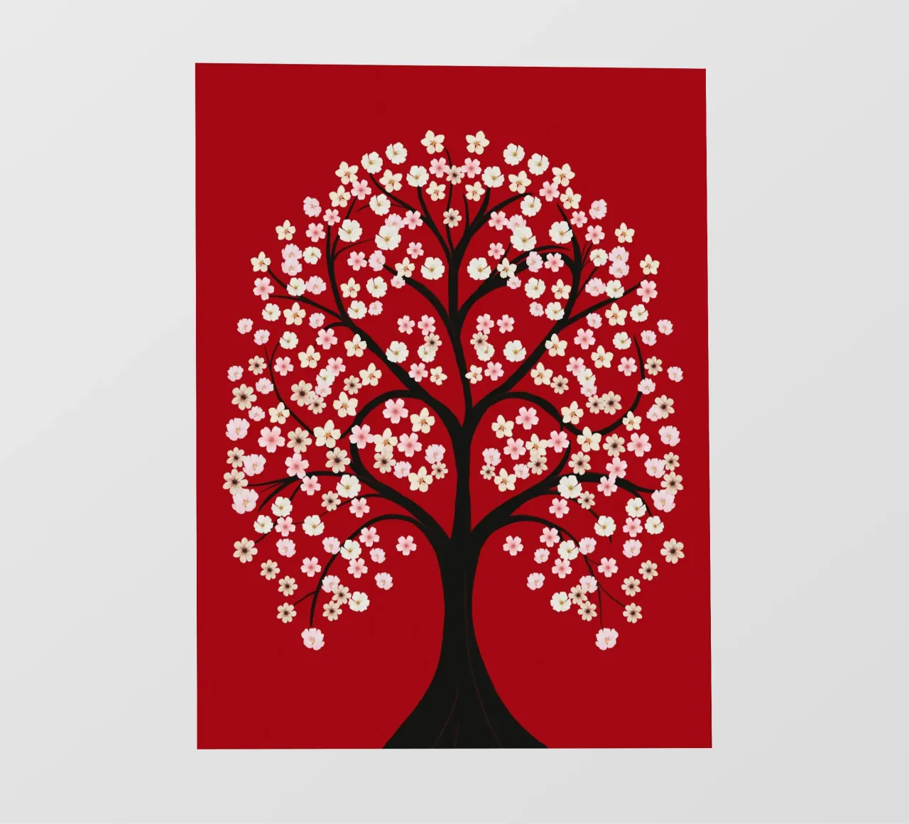 Decorazioni floreali bianche per l'albero telo in pvc da Little Dean