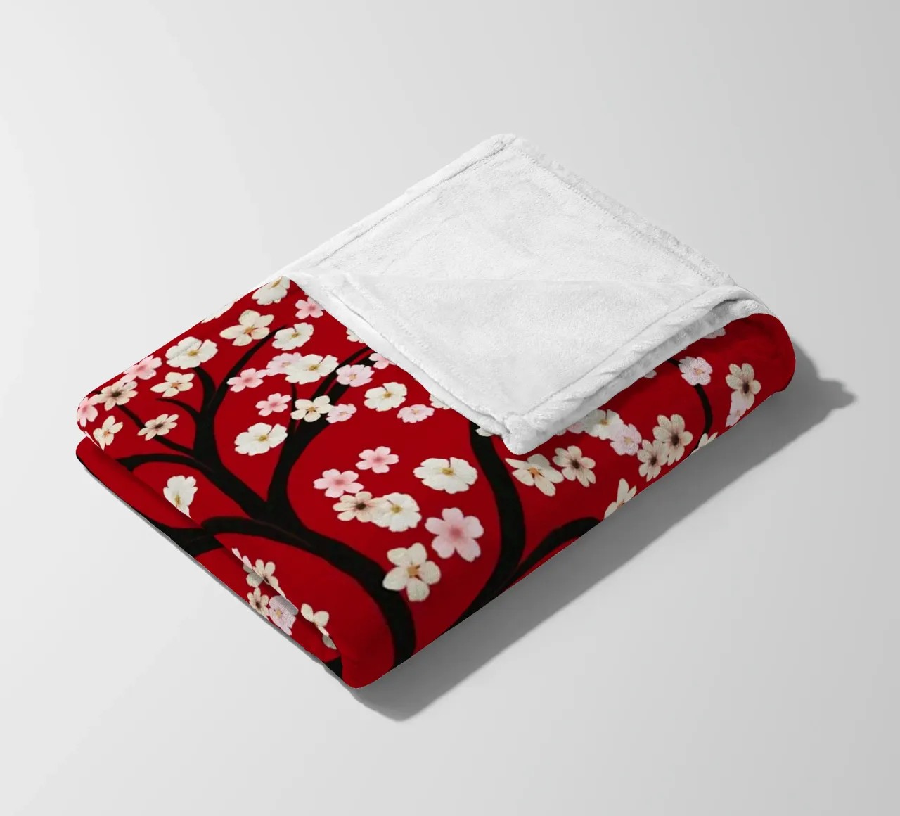 Decorazioni floreali bianche per l'albero coperta in pile da Little Dean