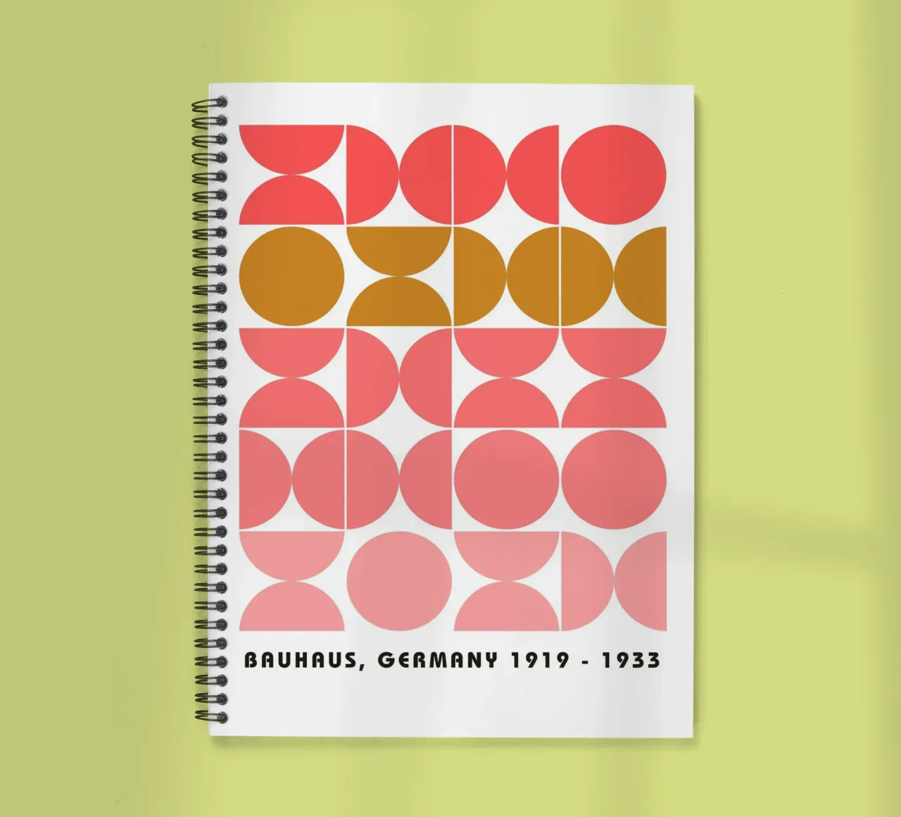 Bauhaus Geometric Circles Pattern 1919-1933 Print spiral notebook by NorwesClub