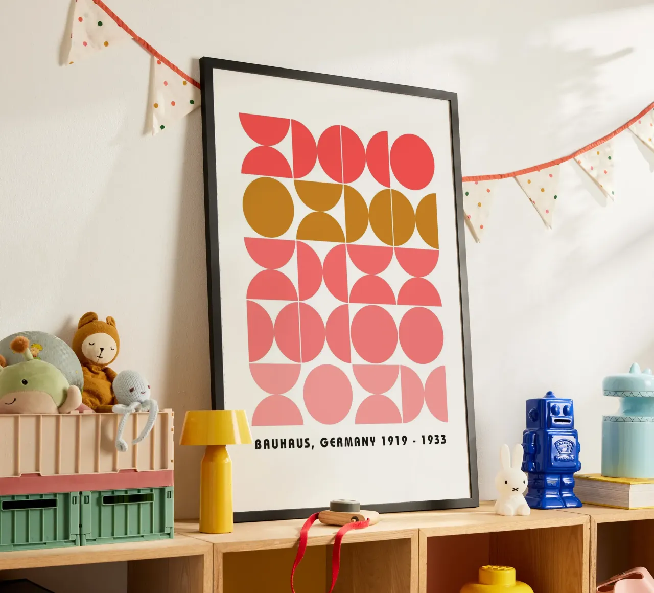 Bauhaus Geometric Circles Pattern 1919-1933 Print poster by NorwesClub