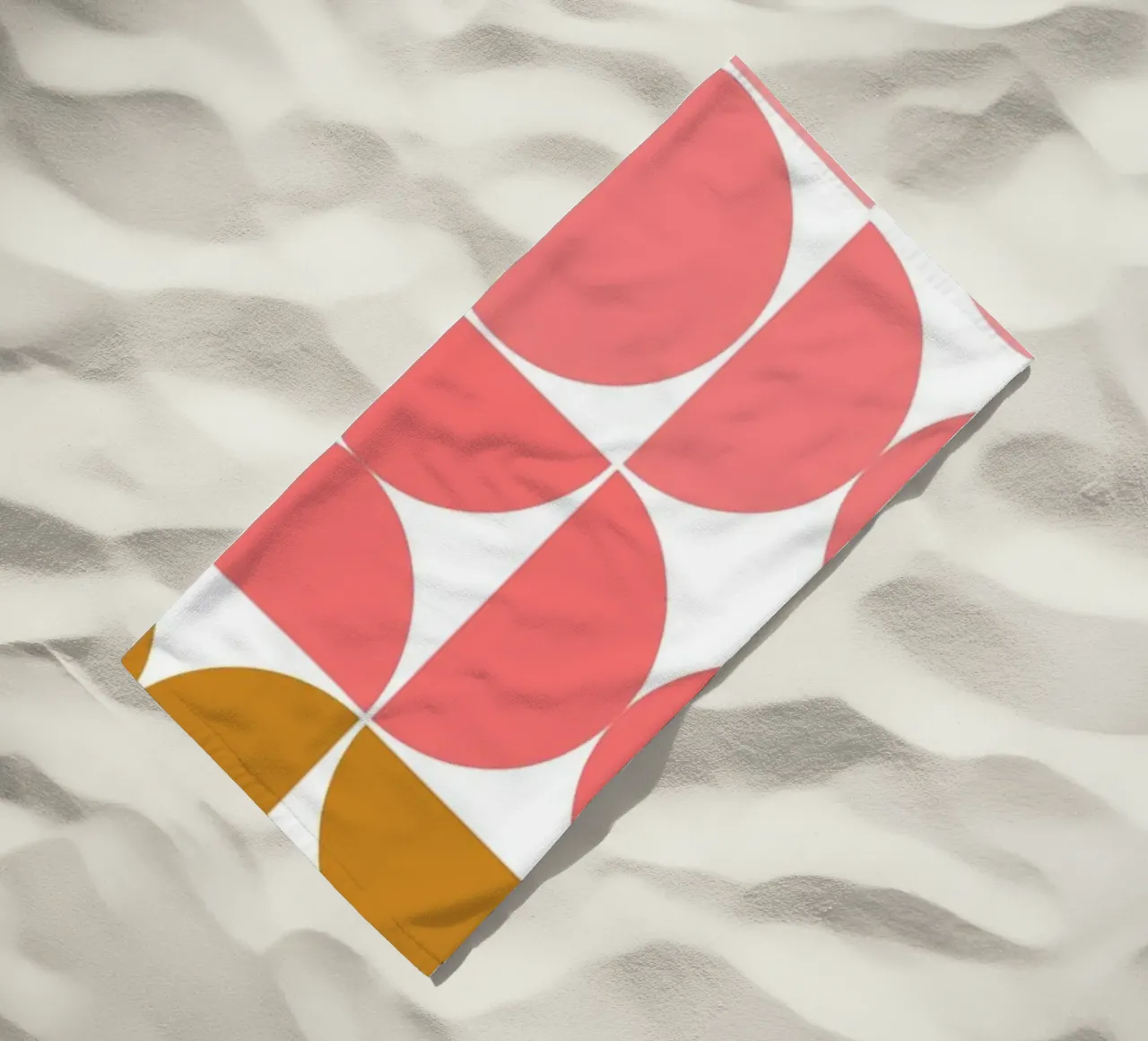 Bauhaus Geometric Circles Pattern 1919-1933 Print beach towel by NorwesClub