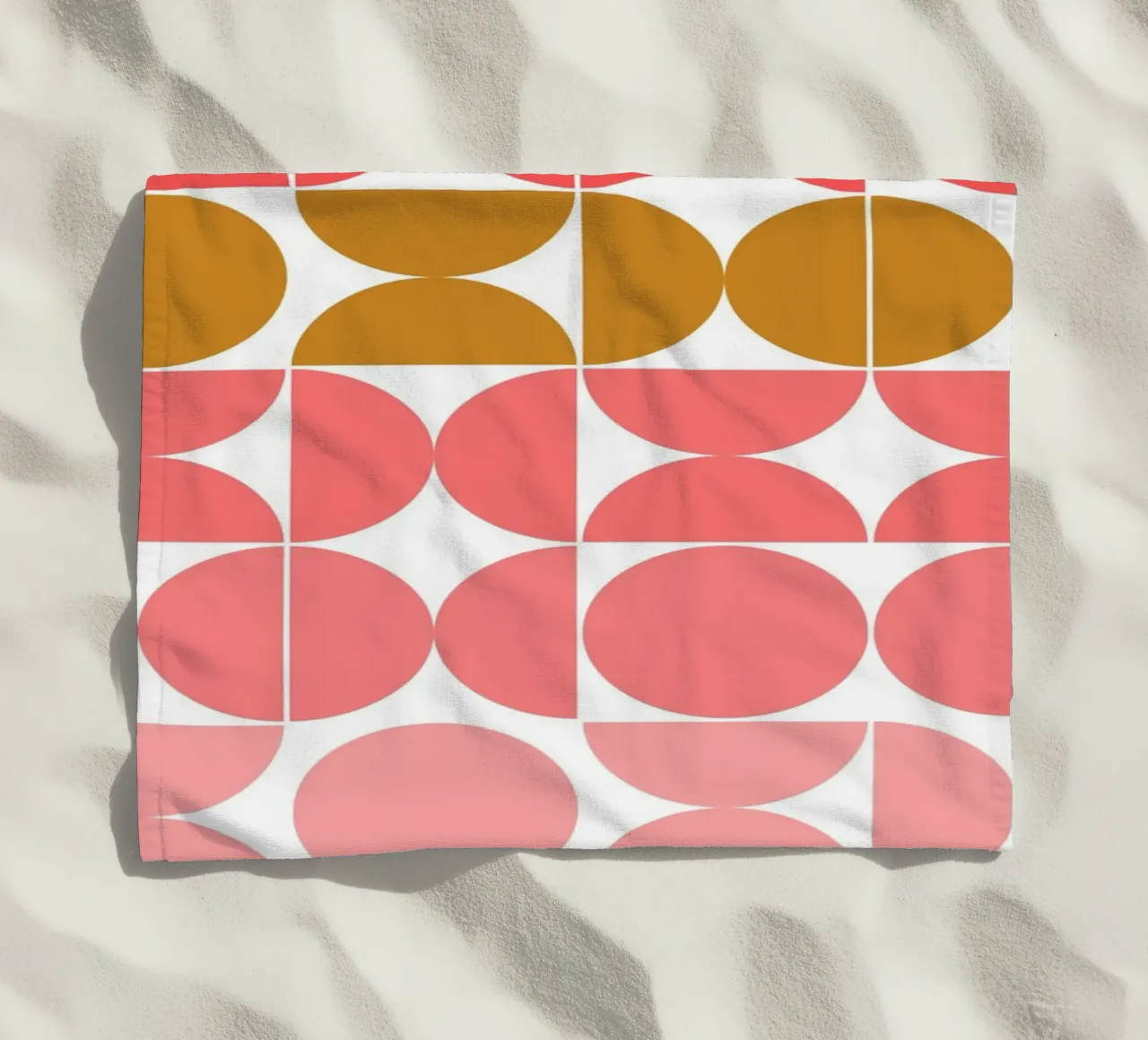 Bauhaus Geometric Circles Pattern 1919-1933 Print beach towel by NorwesClub