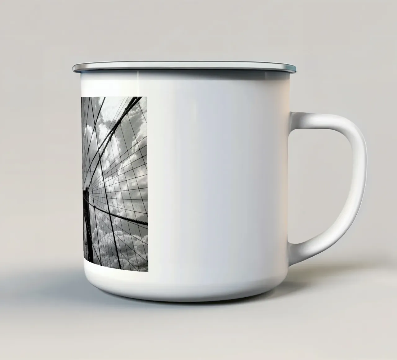 Upper Bridge enamel mug by Philipp Reinhard