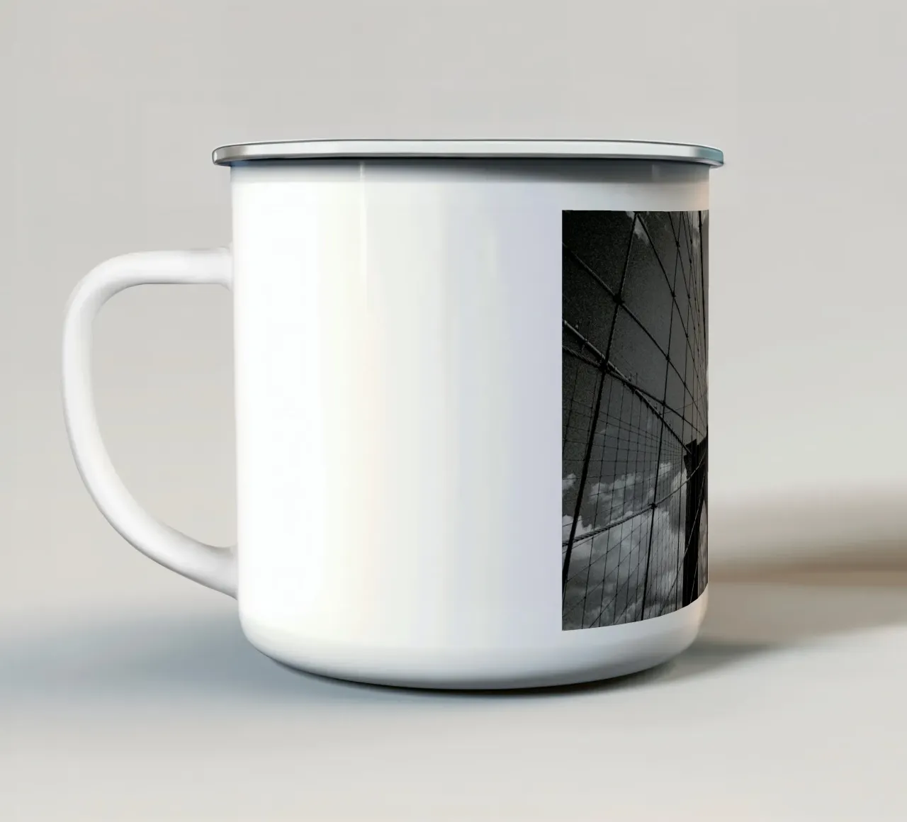 Upper Bridge enamel mug by Philipp Reinhard