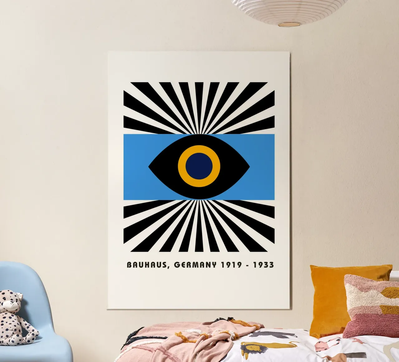 Bauhaus Gestileerd Oog Geometrisch Abstract 1919-1933 poster van NorwesClub
