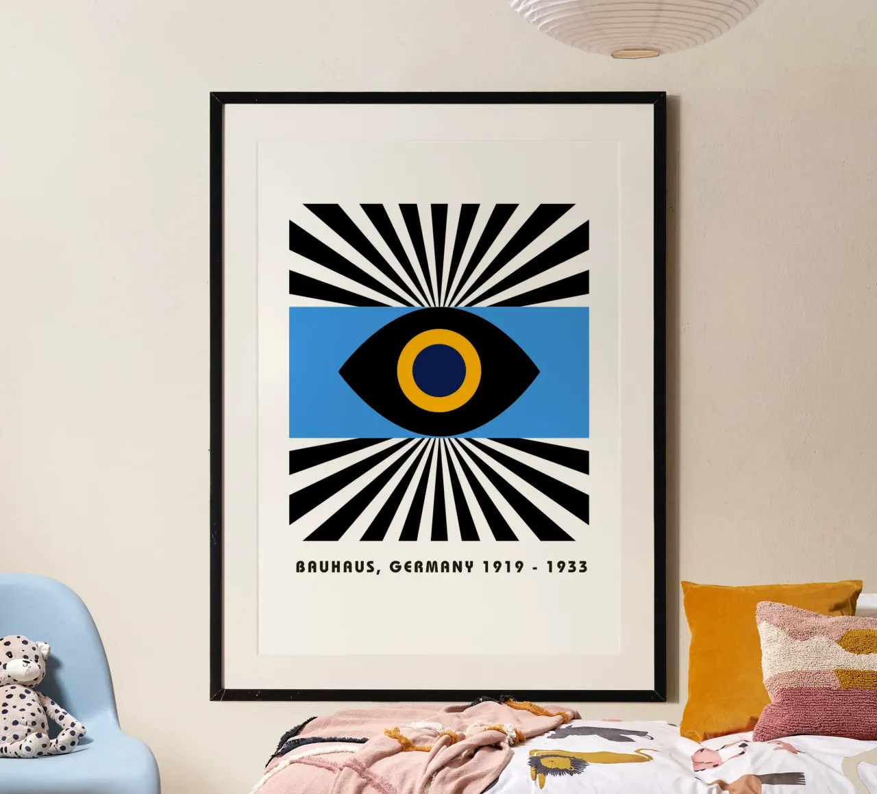 Bauhaus Gestileerd Oog Geometrisch Abstract 1919-1933 poster van NorwesClub