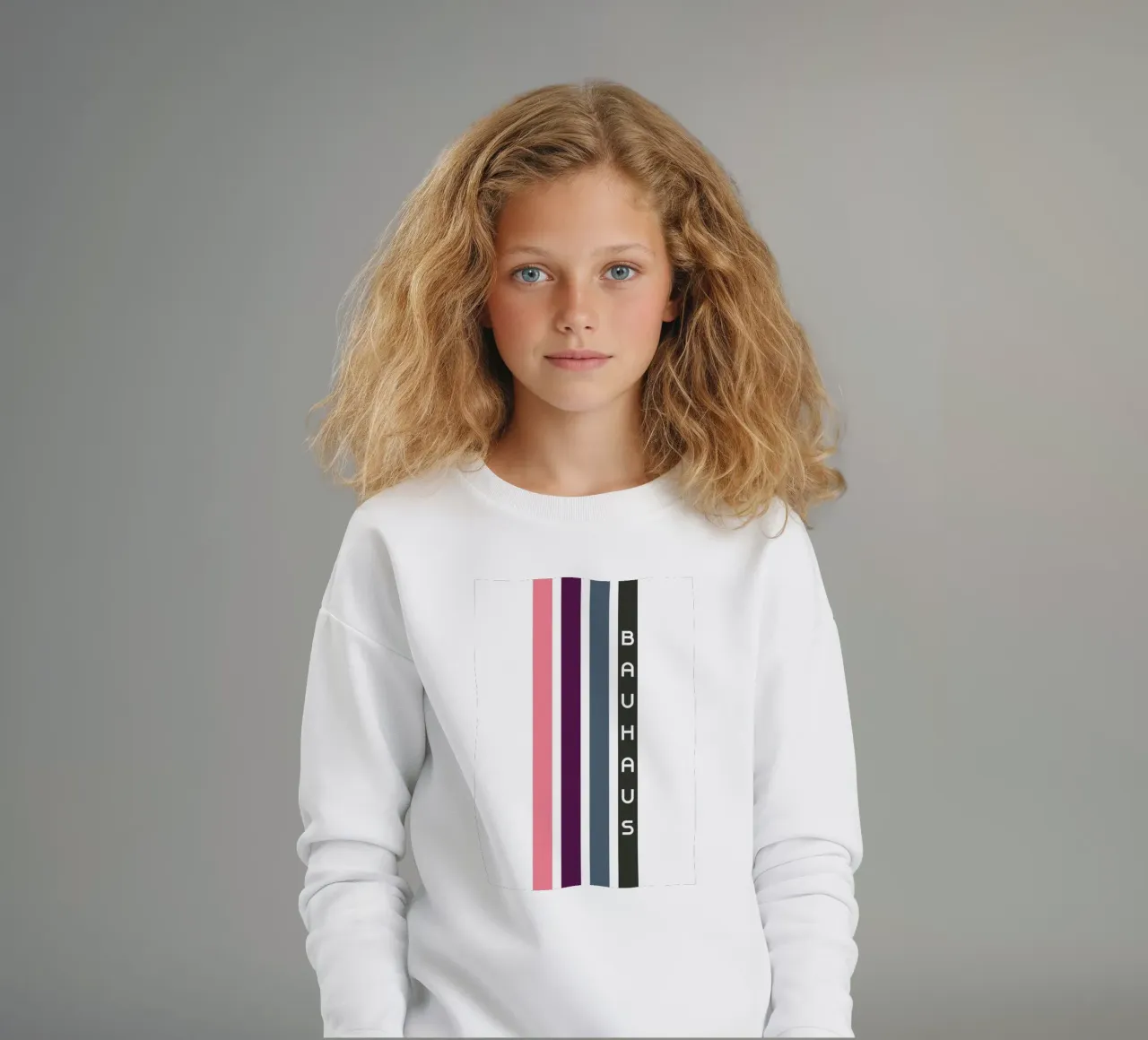Bauhaus Stampa geometrica astratta a strisce di colore felpa bambino da NorwesClub