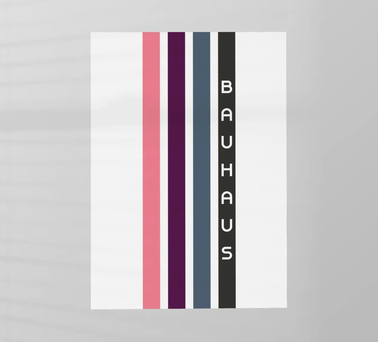Bauhaus Stampa geometrica astratta a strisce di colore pellicola backlit da NorwesClub