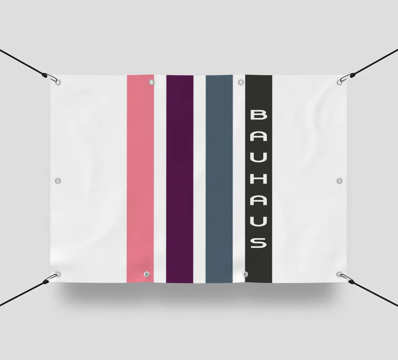 Bauhaus Stampa geometrica astratta a strisce di colore telo in pvc da NorwesClub
