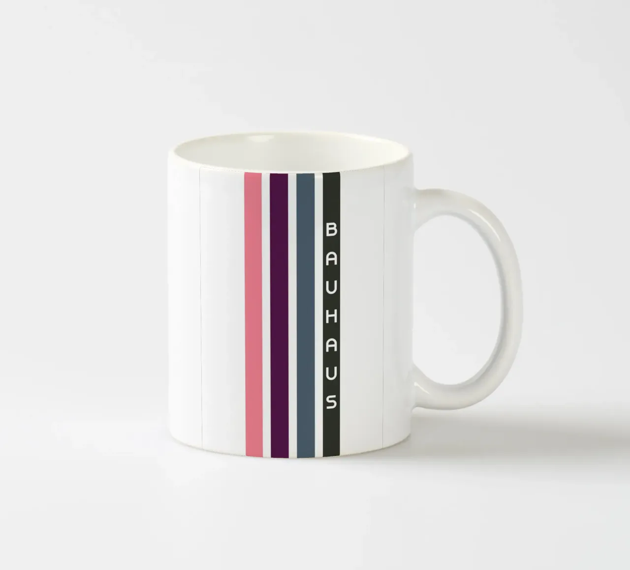 Bauhaus Stampa geometrica astratta a strisce di colore tazza in ceramica da NorwesClub