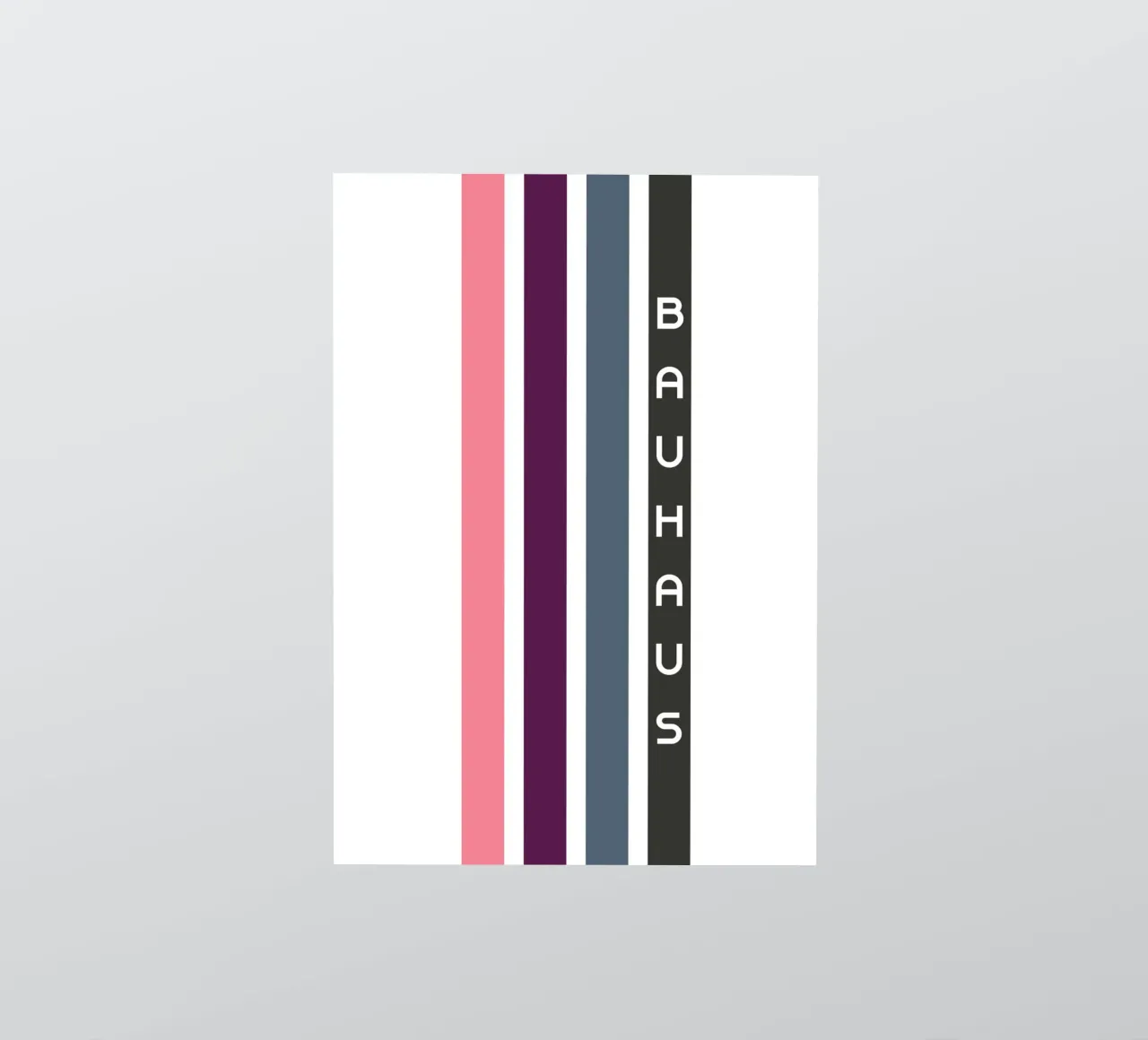 Bauhaus Geométrico Abstracto Color Rayas Imprimir pegatina de NorwesClub
