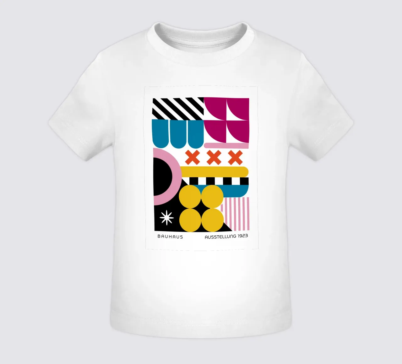 Mostra Bauhaus 1923 Design geometrico a colori maglietta neonato da NorwesClub