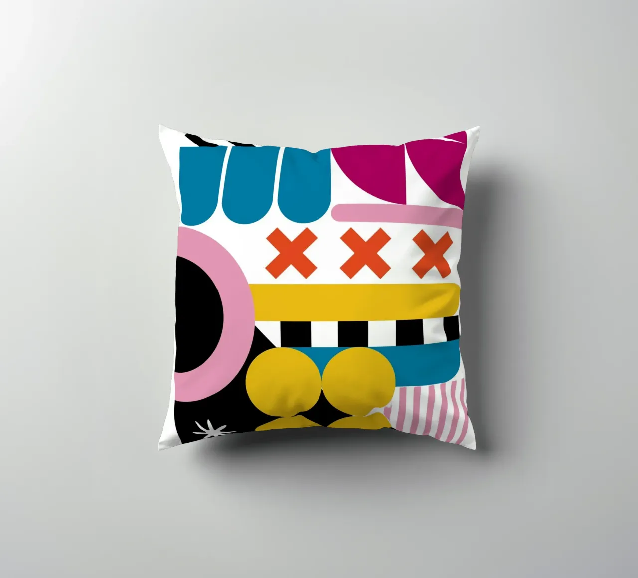 Mostra Bauhaus 1923 Design geometrico a colori cuscino da NorwesClub