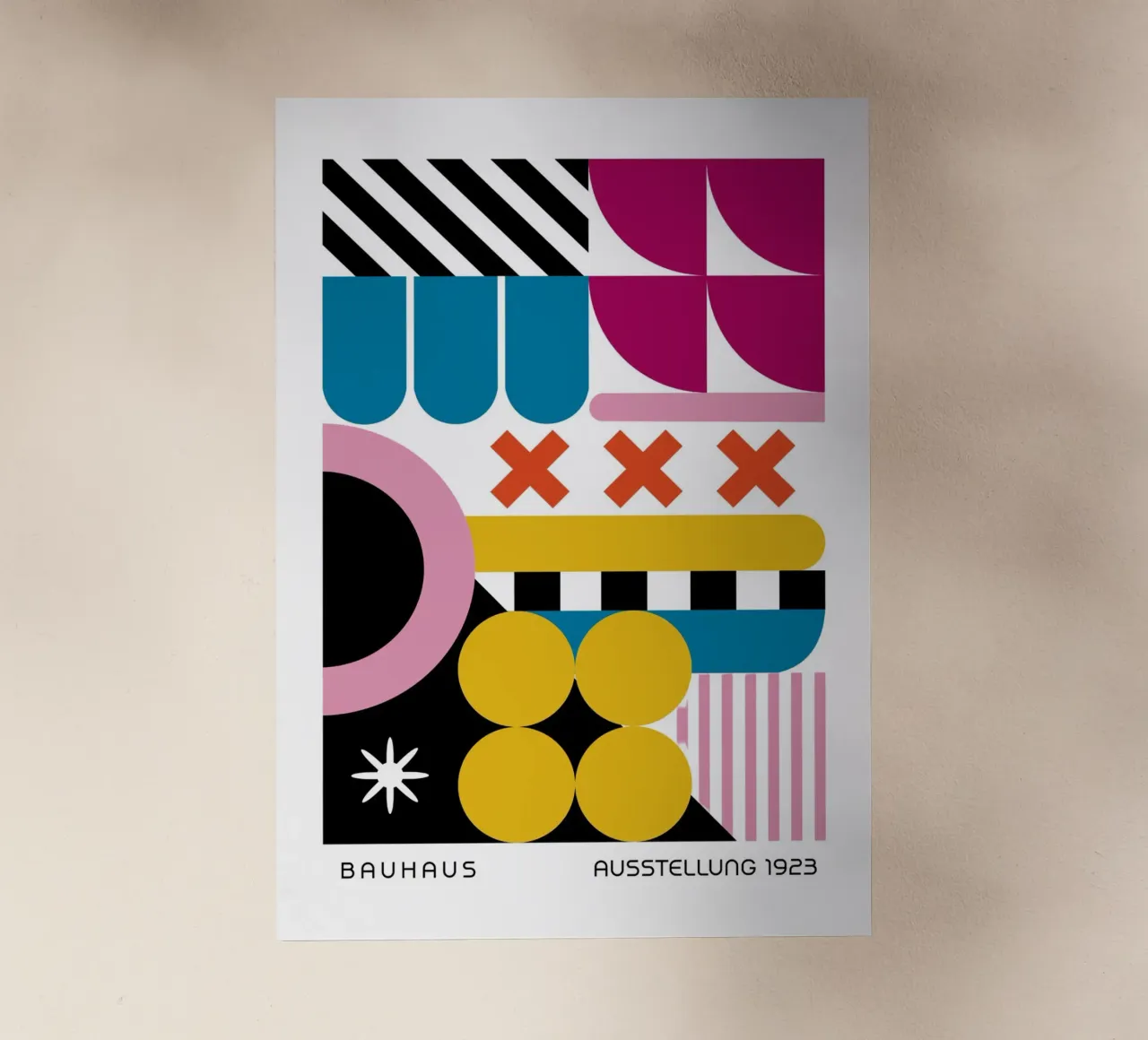 Mostra Bauhaus 1923 Design geometrico a colori pellicola backlit da NorwesClub