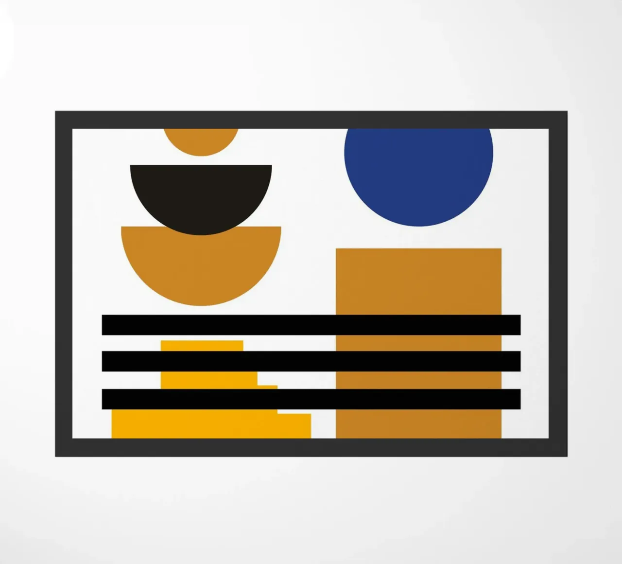 Geometric Abstract Circles Shapes Color Print doormat by NorwesClub