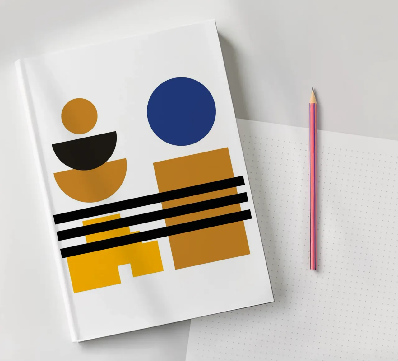 Geometric Abstract Circles Shapes Color Print notebook by NorwesClub