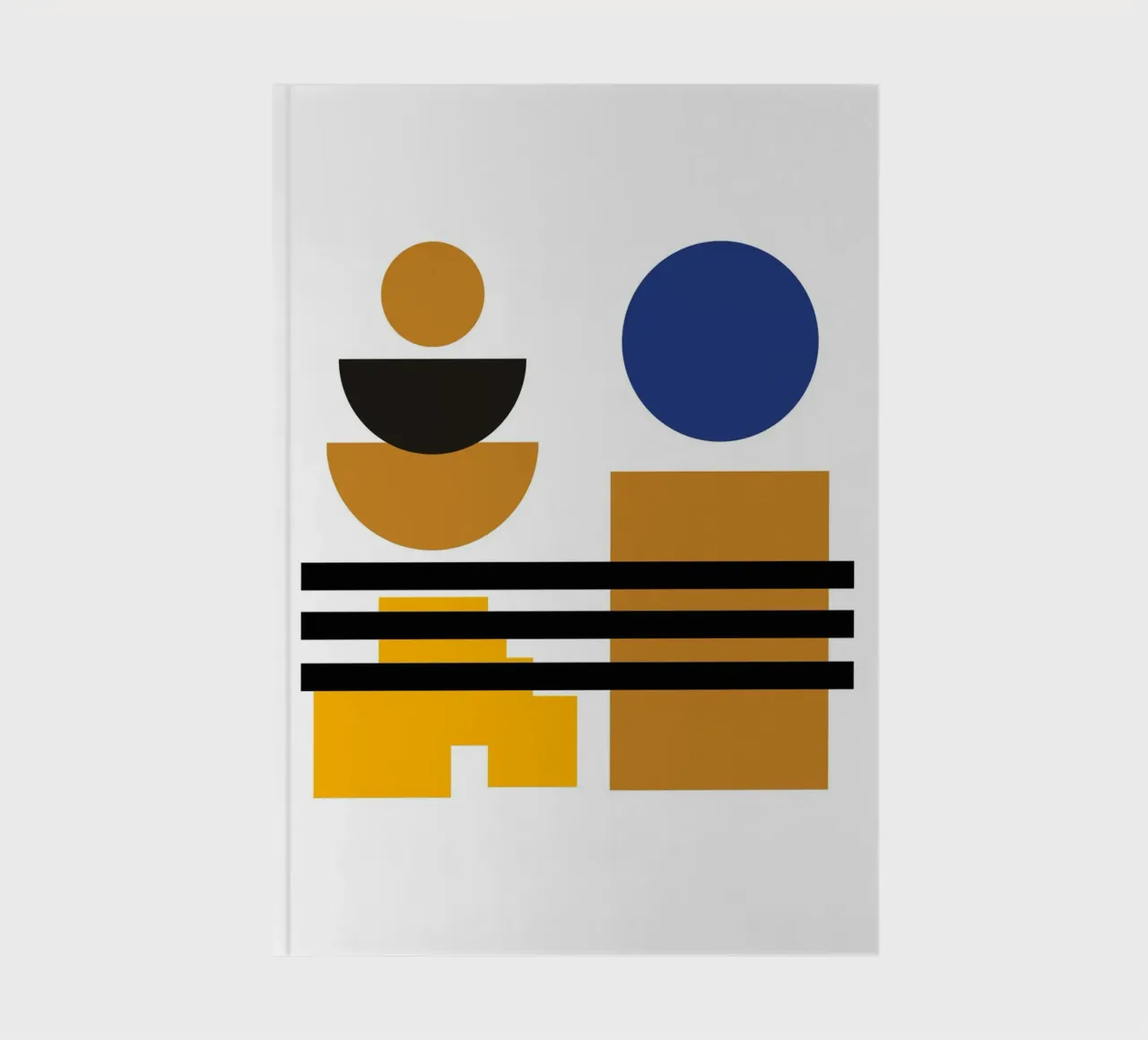 Geometric Abstract Circles Shapes Color Print notebook by NorwesClub