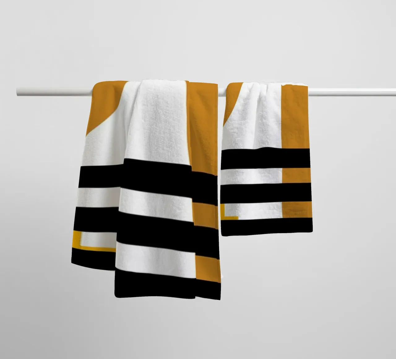 Geometric Abstract Circles Shapes Color Print towel by NorwesClub