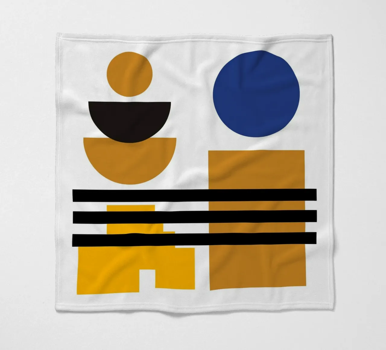 Geometric Abstract Circles Shapes Color Print fleece blanket by NorwesClub