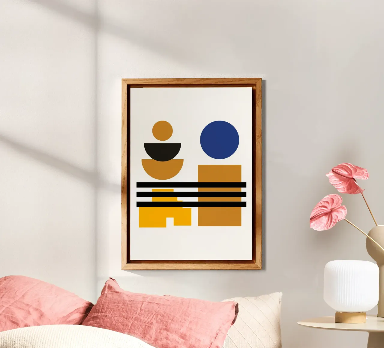 Geometric Abstract Circles Shapes Color Print alu-dibond by NorwesClub
