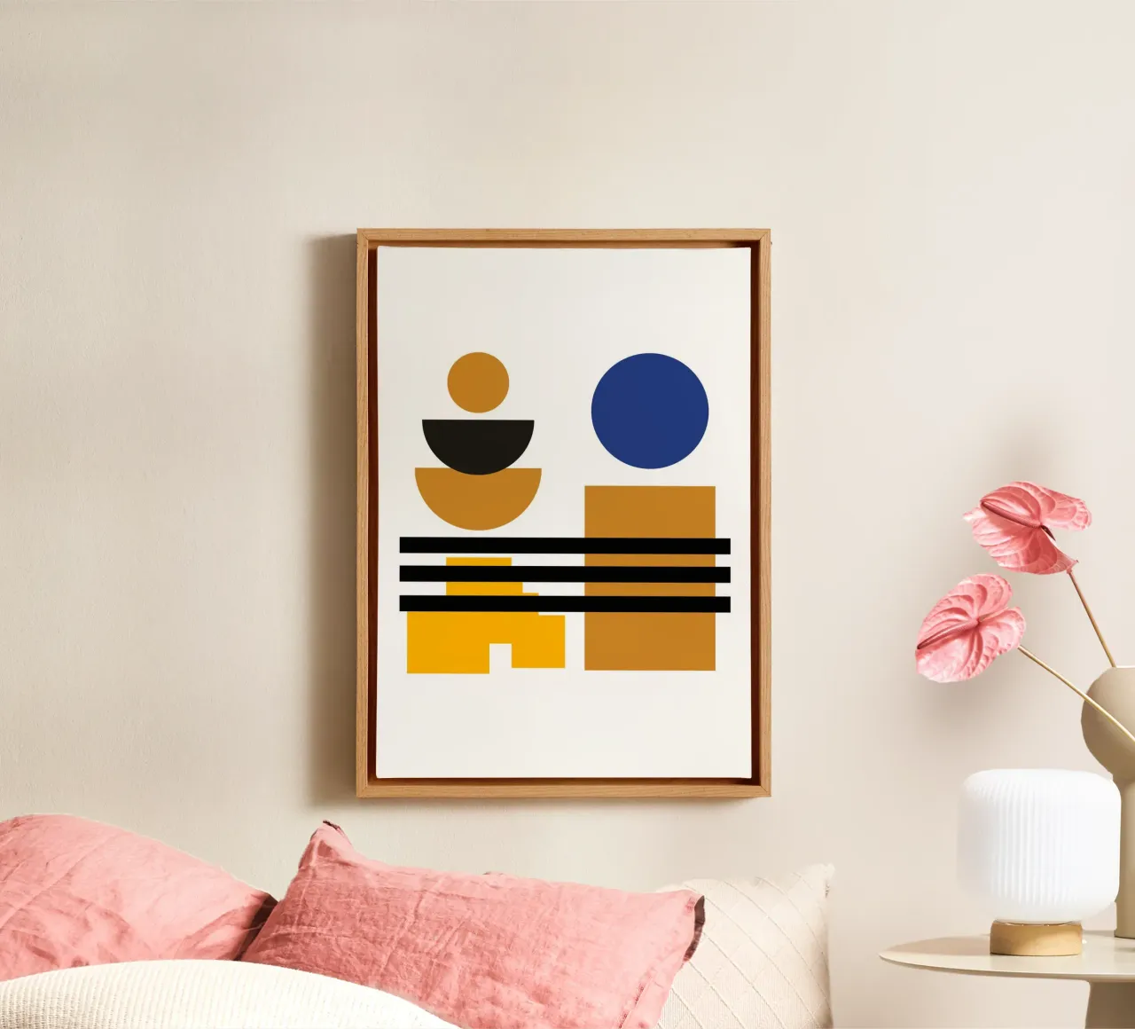 Geometric Abstract Circles Shapes Color Print canvas by NorwesClub