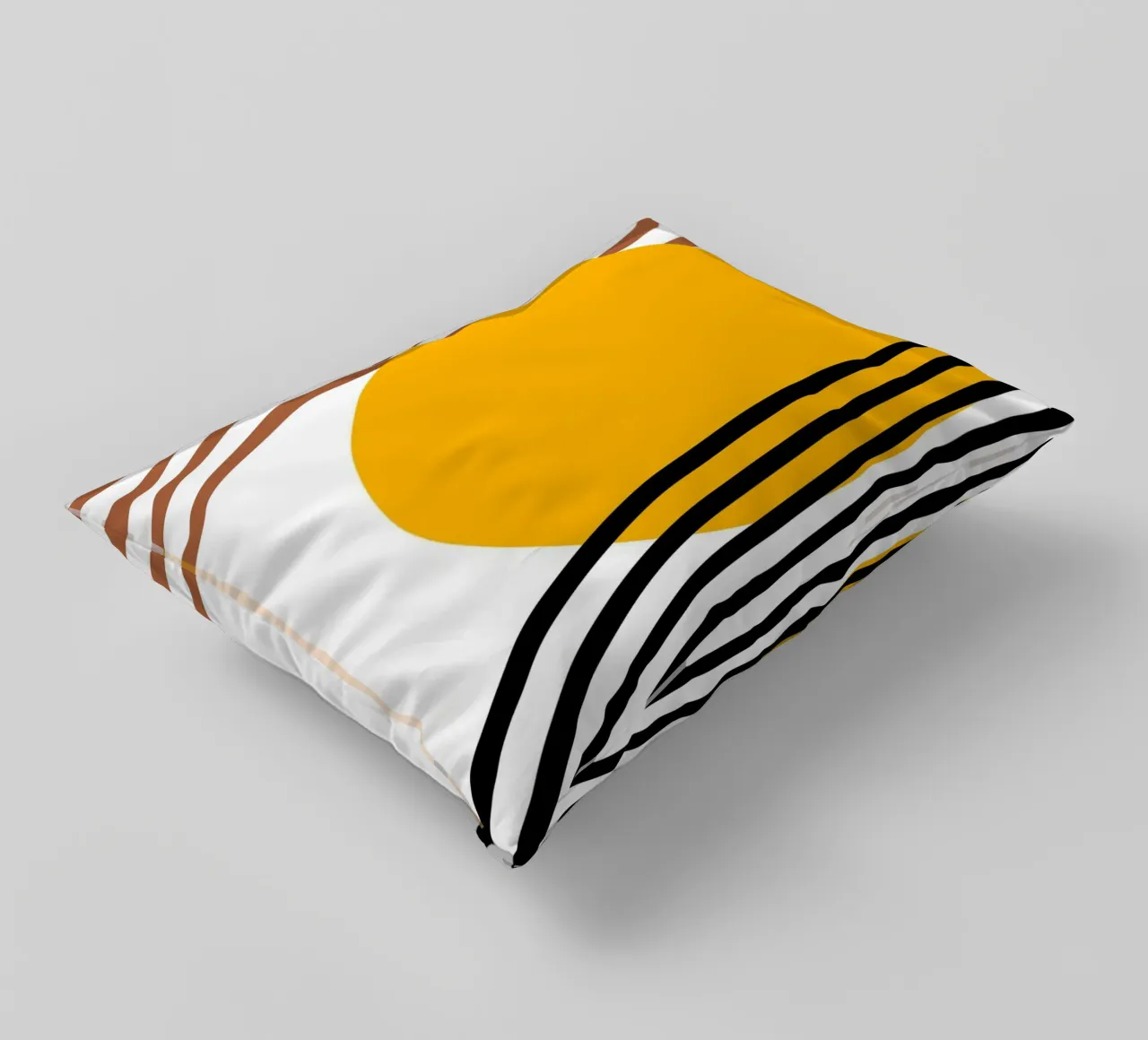 Geometrico astratto Curve Forme Colore Stampa cuscino da NorwesClub