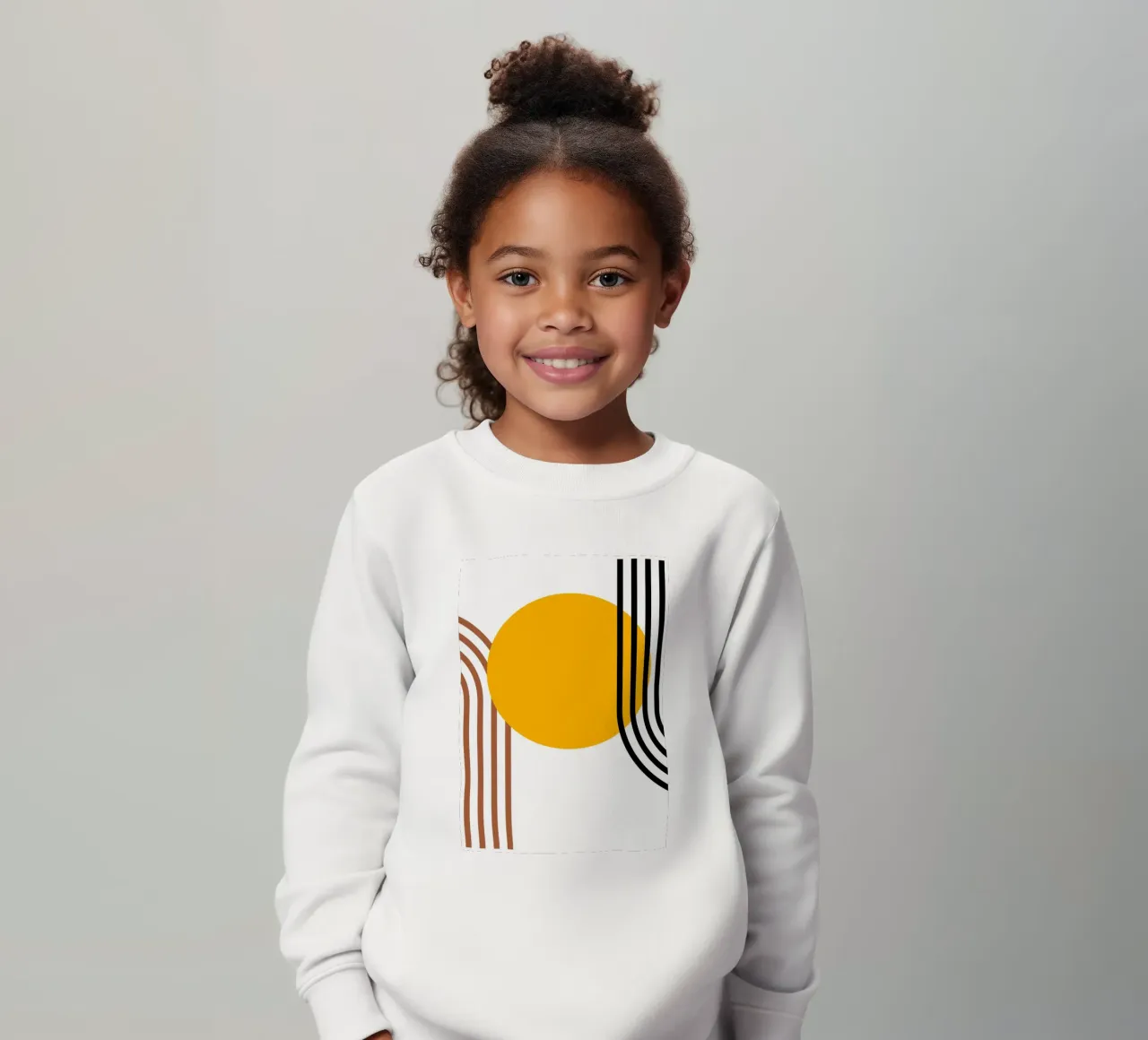 Geometrico astratto Curve Forme Colore Stampa felpa bambino da NorwesClub