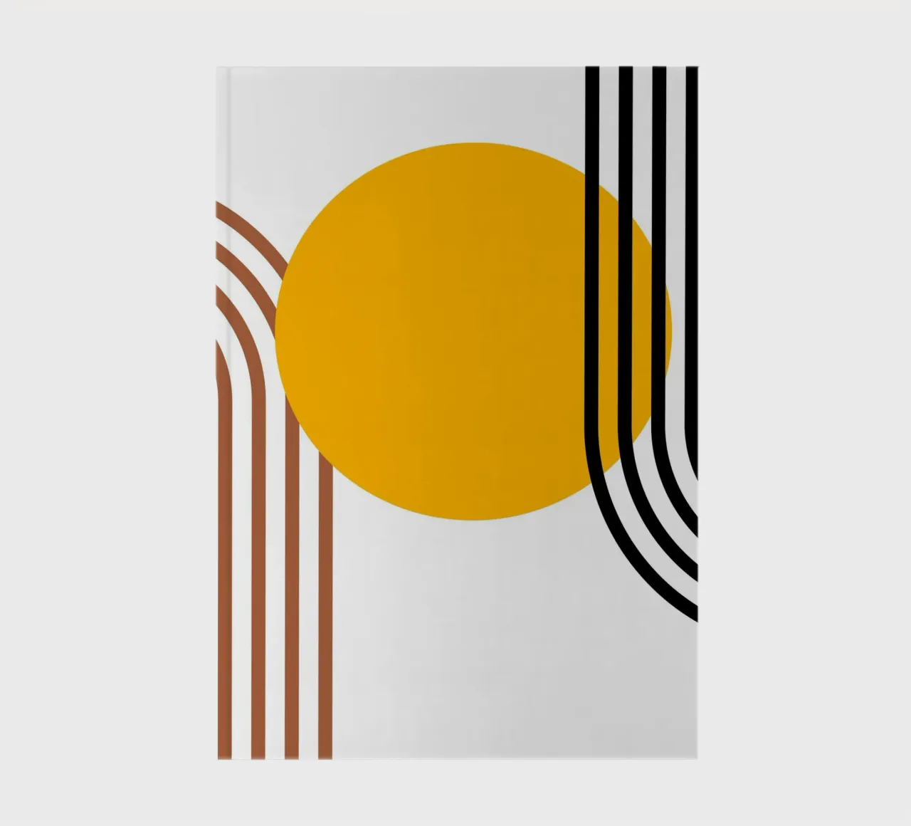 Geometric Abstract Curves Shapes Color Print notebook by NorwesClub