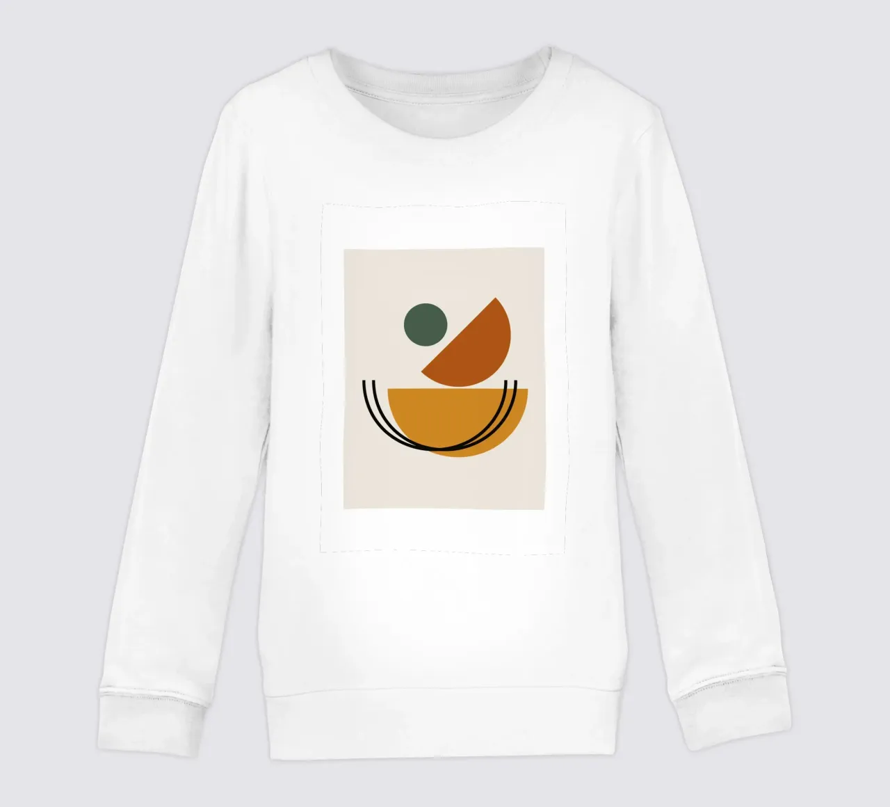 Geometric Abstract Shapes Circle Color Print kids sweatshirt by NorwesClub