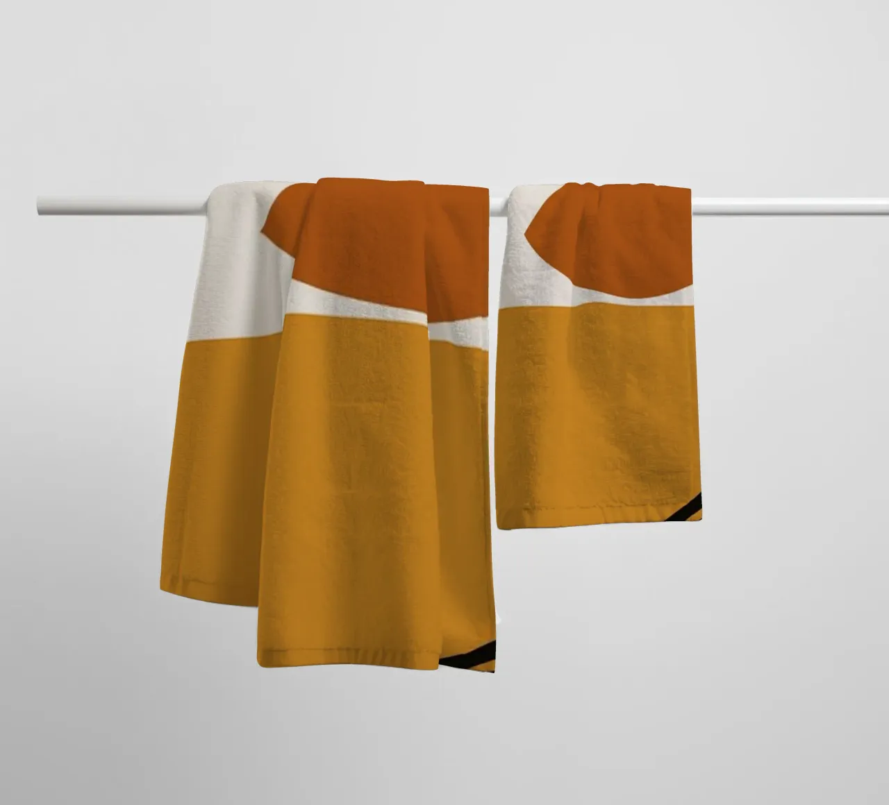 Geometric Abstract Shapes Circle Color Print towel by NorwesClub