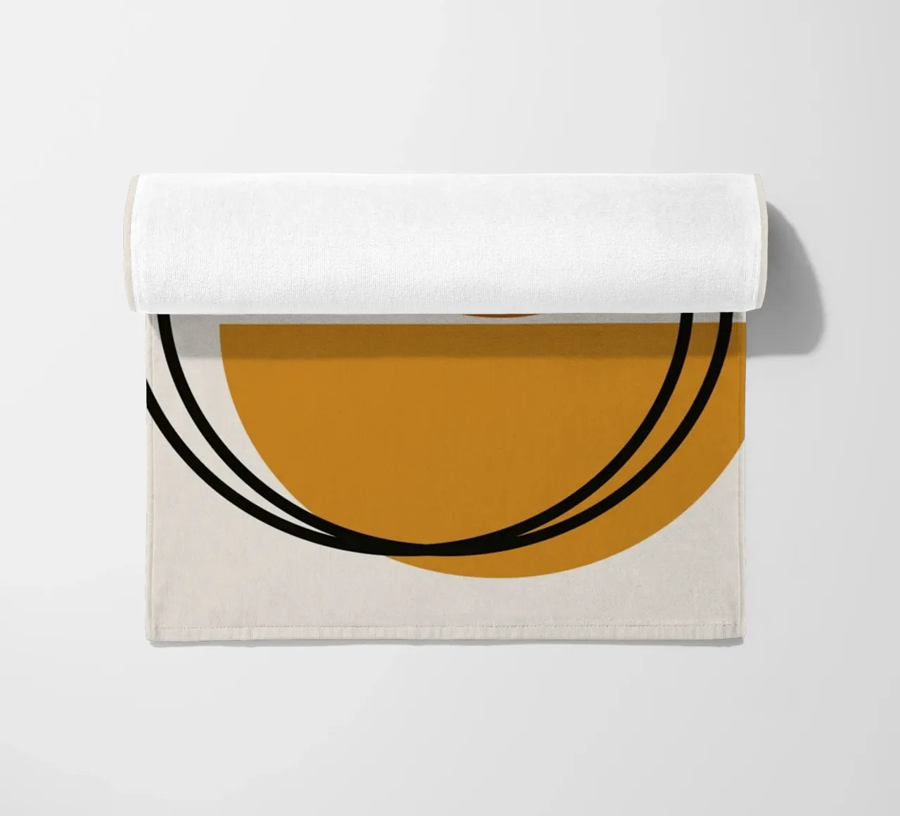Geometric Abstract Shapes Circle Color Print beach towel by NorwesClub
