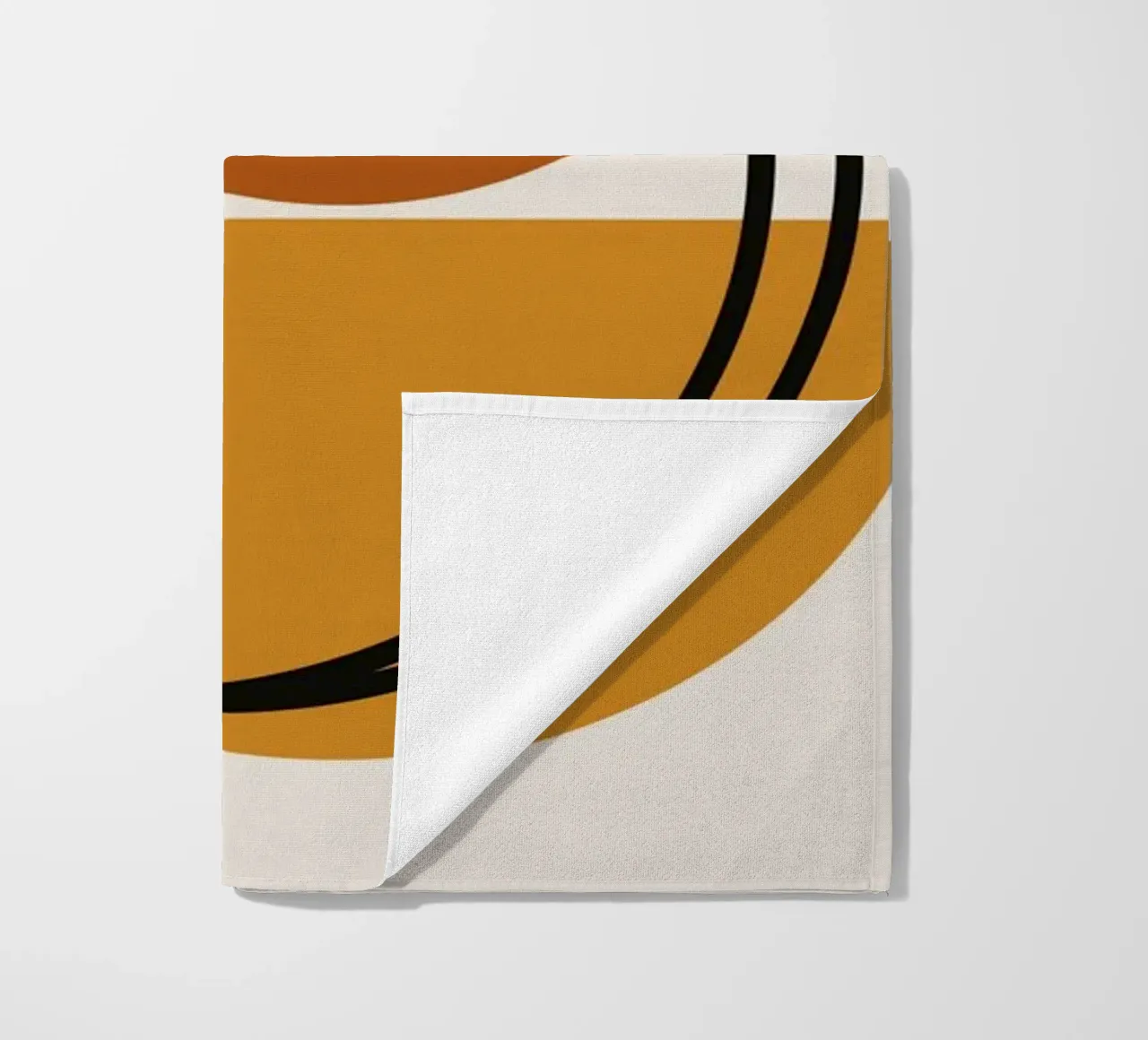 Geometric Abstract Shapes Circle Color Print beach towel by NorwesClub