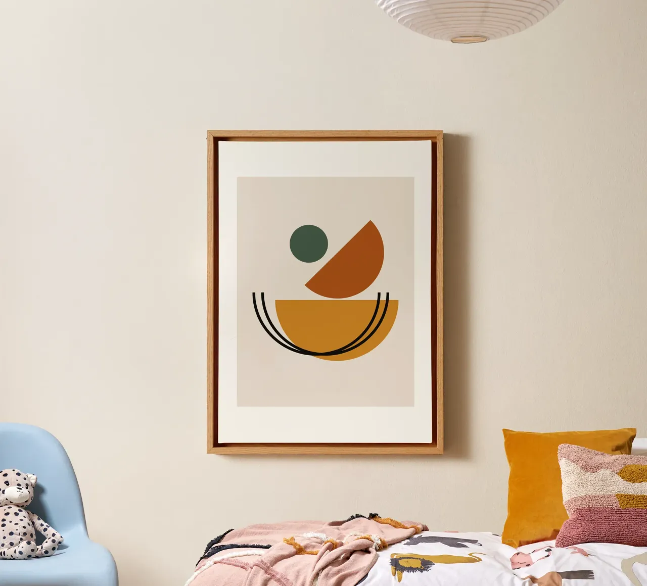 Geometric Abstract Shapes Circle Color Print canvas by NorwesClub