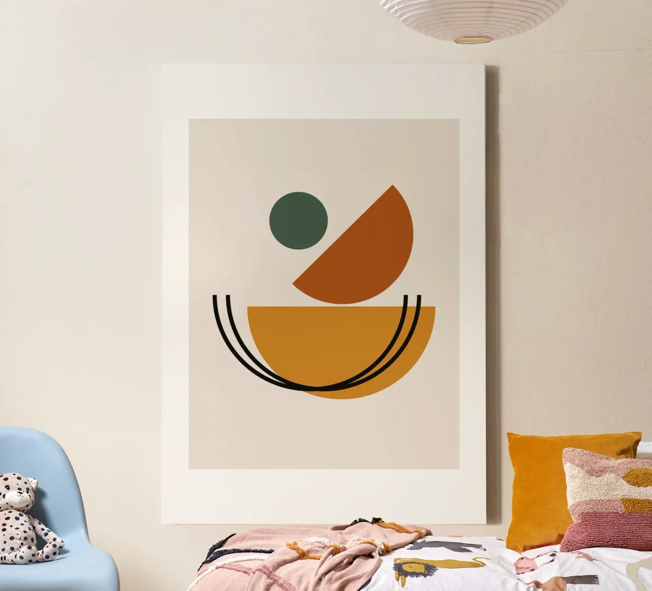 Forme astratte geometriche Cerchio Stampa a colori tela da NorwesClub