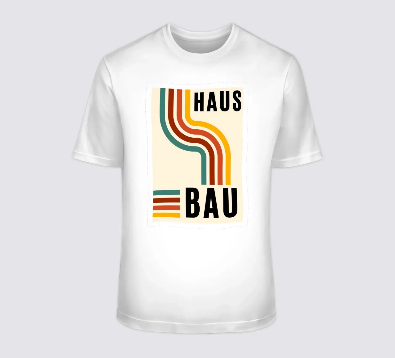 Bauhaus Geometric Abstract Lines Color Print t-shirt by NorwesClub