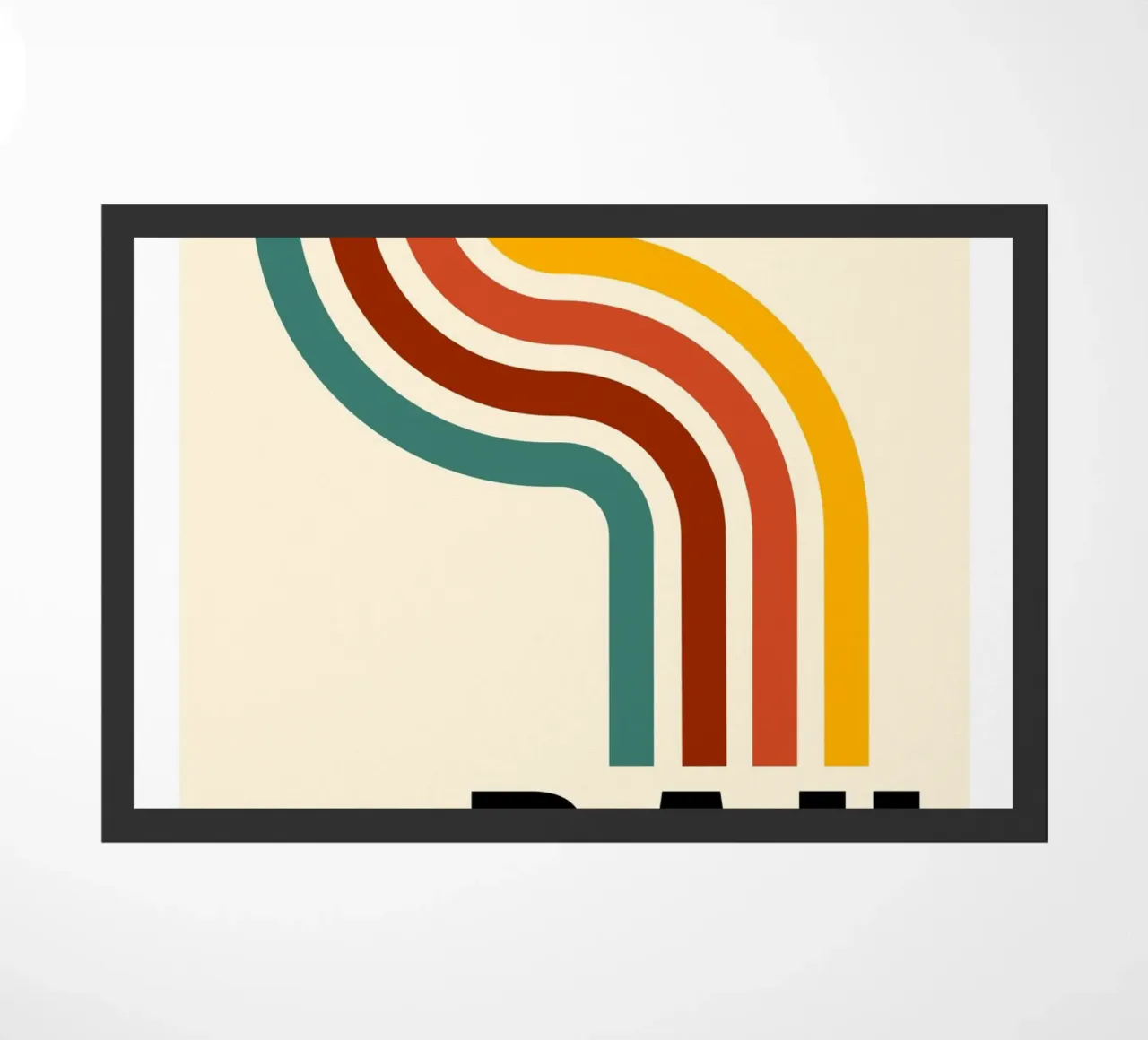 Bauhaus Geometric Abstract Lines Color Print doormat by NorwesClub
